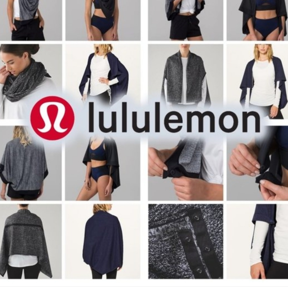 Lululemon Vinyasa Rulu Wrap Scarf Purple Black O/S